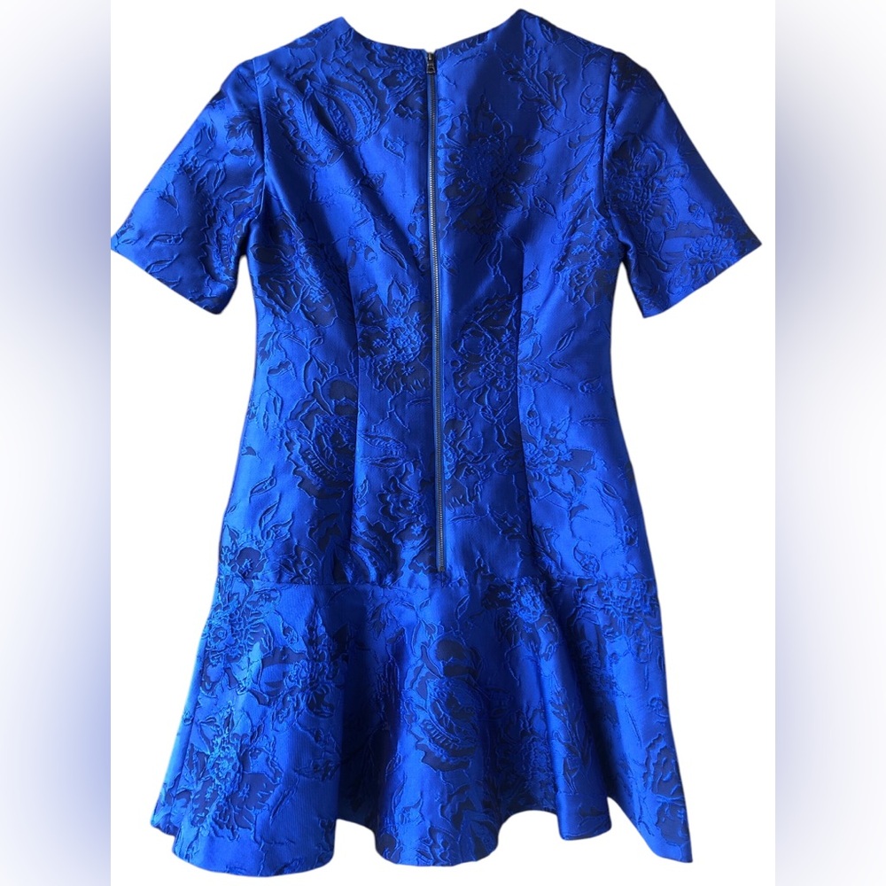 Alice & Olivia Color Palace Blue Ruffle Hem N.W.T.Dress Size 2 Retails‎ $ 295.00 - Picture 3 of 13